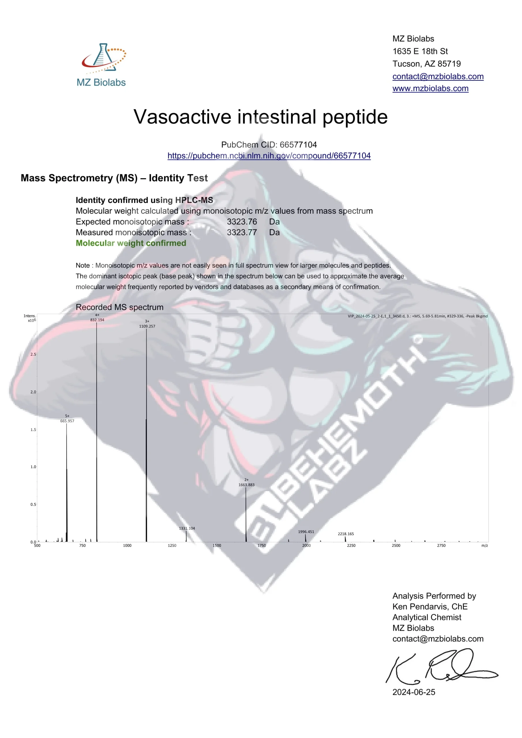 BEHEMOTH LABZ VIP (Vasoactive Intestinal Peptide)