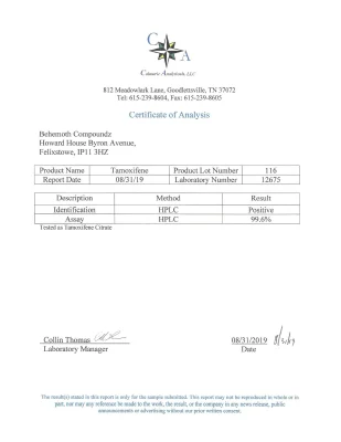 Tamoxifene-Citrate | COA
